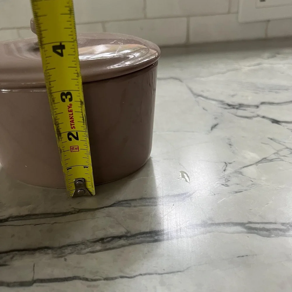 Taupe Cannister with‎ lid from Japan - midcentury